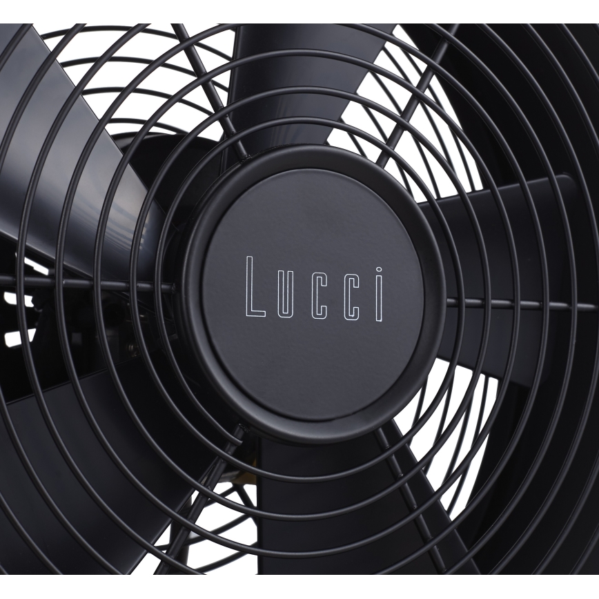 Lucci air 213120 - Stoni ventilator BREEZE, crne boje, prečnik 28 cm