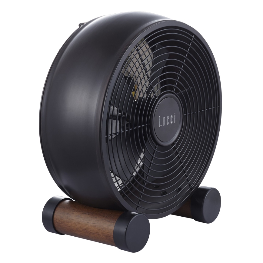 Lucci air 213121 - Stoni ventilator BREEZE, braon, prečnik 28 cm