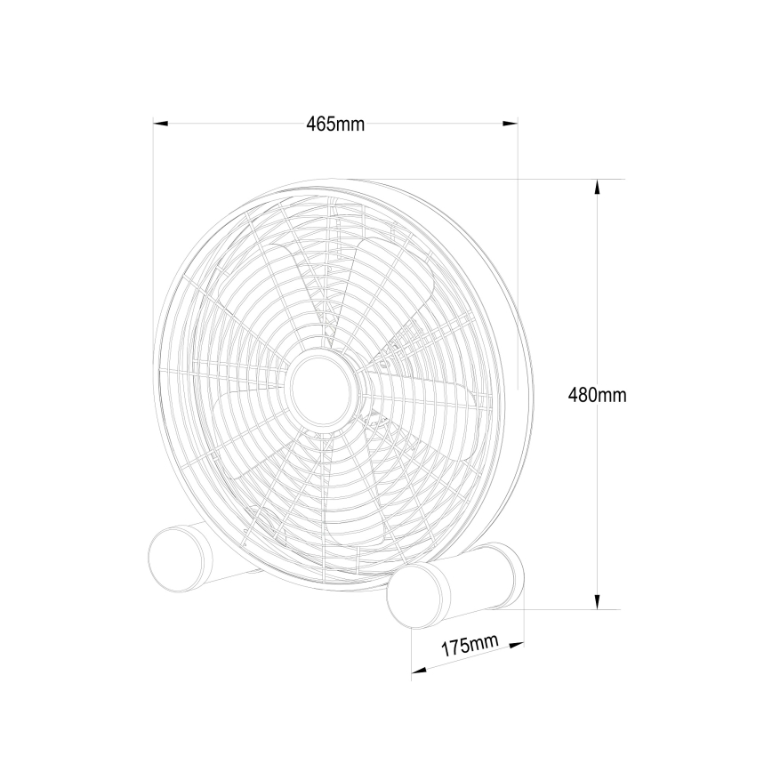 Lucci Air 213122EU - podni ventilator BREEZE, crni, prečnik 46 cm