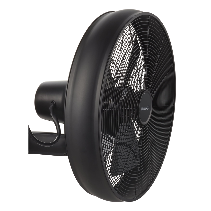 Lucci air 213124 - Zidni ventilator BREEZE 55 W/230 V, crne boje, prečnik 46 cm + daljinski upravljač
