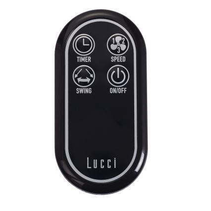 Lucci air 213124 - Zidni ventilator BREEZE 55 W/230 V, crne boje, prečnik 46 cm + daljinski upravljač