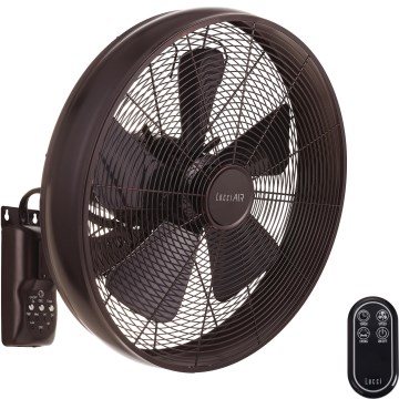 Lucci air 213125 - Zidni ventilator BREEZE 55W/230V crna/braon prečnik 46 cm + daljinski upravljač