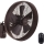 Lucci air 213125 - Zidni ventilator BREEZE 55W/230V crna/smeđa, prečnik 46 cm + daljinski upravljač