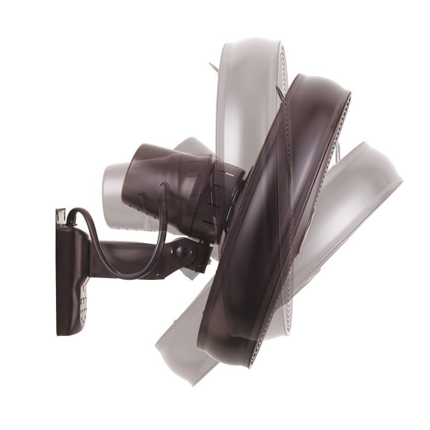 Lucci air 213125 - Zidni ventilator BREEZE 55W/230V crna/smeđa, prečnik 46 cm + daljinski upravljač