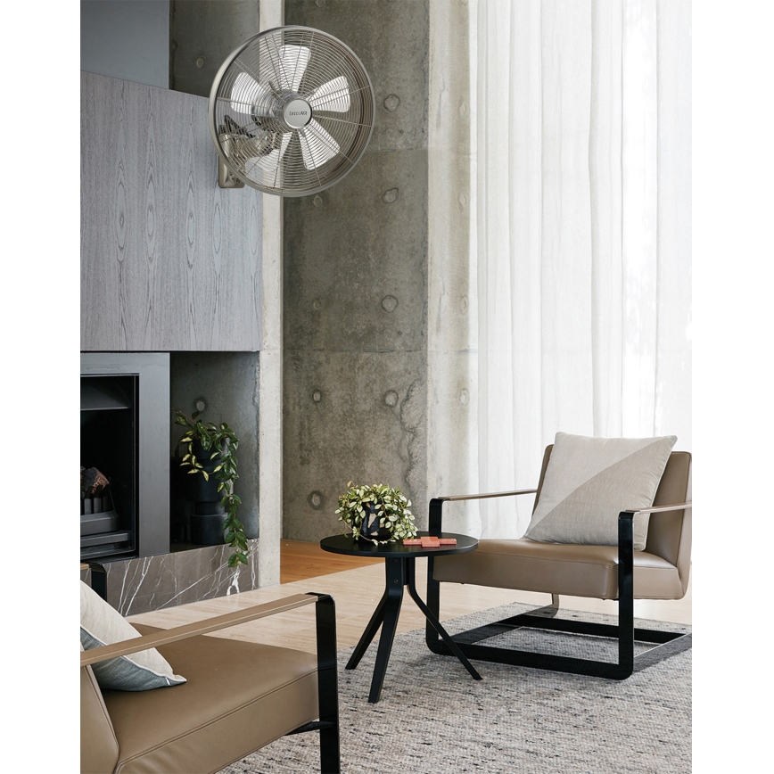 Lucci air 213126 - Zidni ventilator BREEZE 55W/230V mat hrom, prečnik 46 cm + daljinski upravljač
