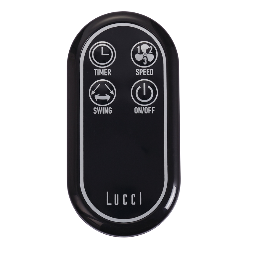 Lucci air 213126 - Zidni ventilator BREEZE 55W/230V mat hrom, prečnik 46 cm + daljinski upravljač