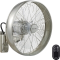 Lucci air 213126 - Zidni ventilator BREEZE 55W/230V mat hrom, prečnik 46 cm + daljinski upravljač