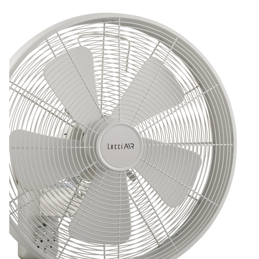 Lucci Air 213128EU - Zidni ventilator BREEZE 55W/230V, beli, Ø 46 cm + daljinski upravljač