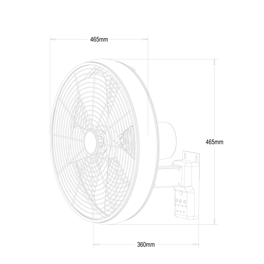 Lucci Air 213128EU - Zidni ventilator BREEZE 55W/230V, beli, Ø 46 cm + daljinski upravljač