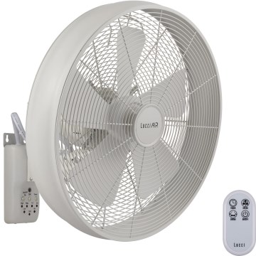 Lucci Air 213128EU - Zidni ventilator BREEZE 55W/230V beo + daljinski upravljač