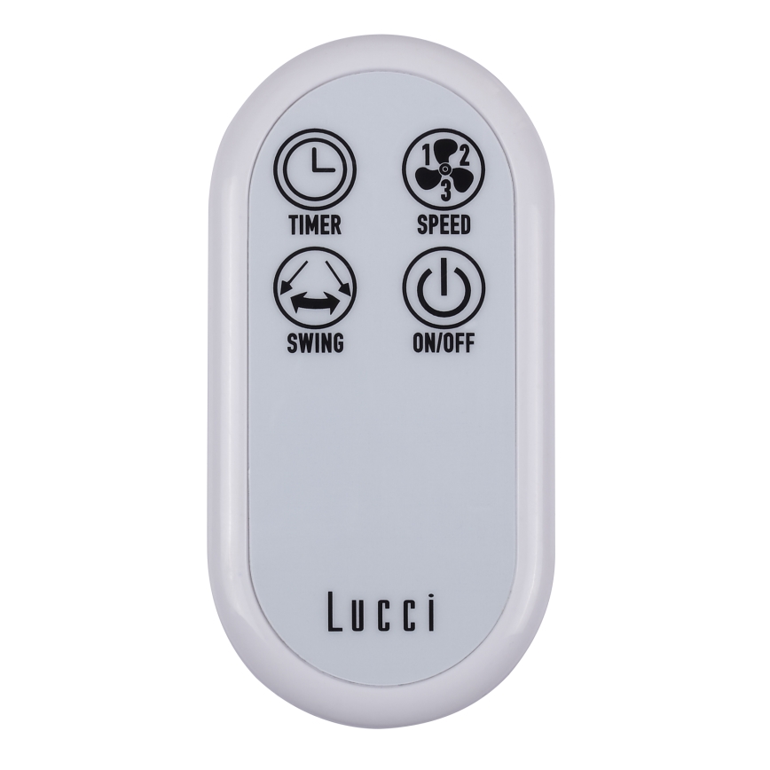 Lucci Air 213128EU - Zidni ventilator BREEZE 55W/230V beo + daljinski upravljač