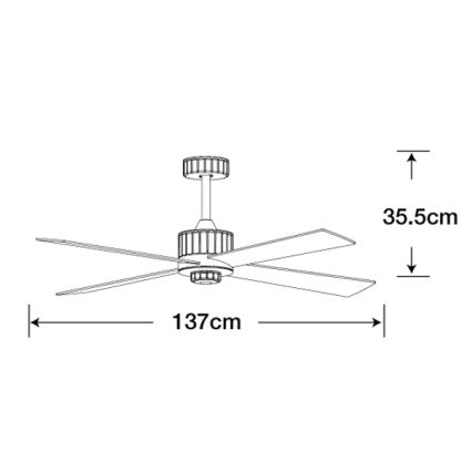 Lucci air 213171 - LED plafonski ventilator NEWPORT, drvo/bela/bež + daljinski upravljač