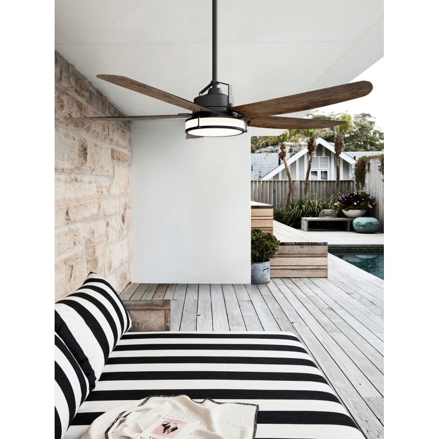 Lucci air 213175 - LED prigušiva plafonski ventilator LOUISVILLE 1xGX53/18W/230V, braon, prečnik 157 cm + daljinski upravljač