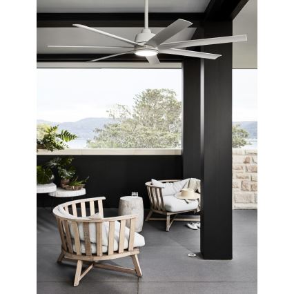 Lucci air 213182 - LED plafonski ventilator ATLANTA 1xGX53/12W/230V, bela, prečnik 142 cm + daljinski upravljač