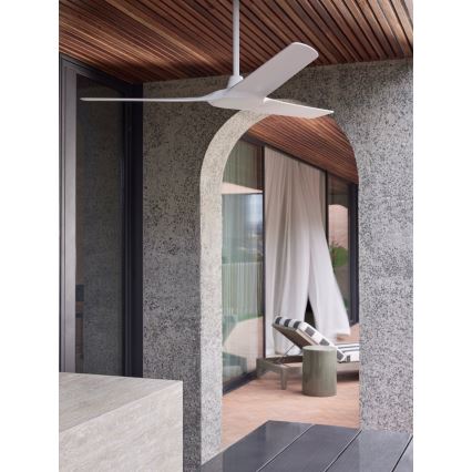 Lucci Air 21321549 - Plafonski ventilator ABYSS prečnika 142 cm IP66 bela + daljinski upravljač