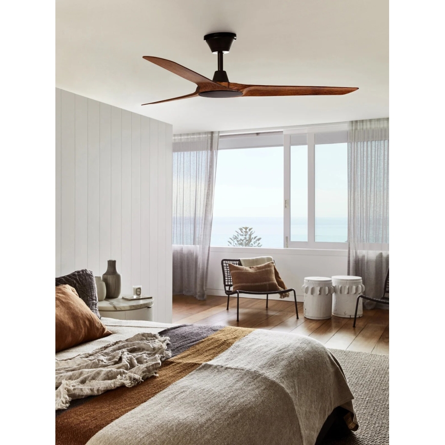 Lucci Air 21321749 - Plafonski ventilator ABYSS prečnika 142 cm IP66 braon + daljinski upravljač