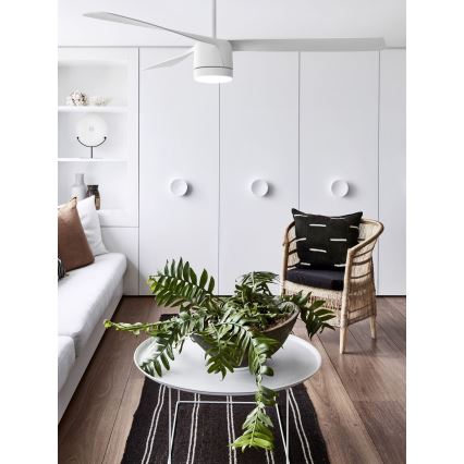 Lucci air 213280 - Stropni ventilator PEREGRINE 1xGX53/12W/230V, bela, prečnik 142 cm + daljinski upravljač