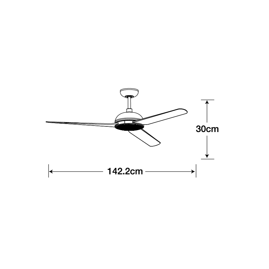 Lucci air 213300 - LED plafonski ventilator UNIONE sa prigušiva funkcijom 1xGX53/12W/230V, braon, prečnika 142 cm + daljinski upravljač