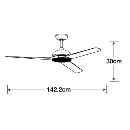 Lucci air 213301 - LED prigušiva plafonski ventilator UNIONE 1xGX53/12W/230V braon/sjajni hrom prečnik 142 cm + daljinski upravljač