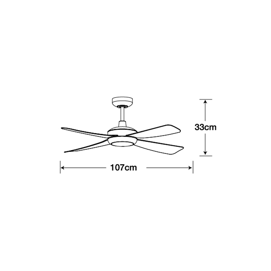 Lucci air 213303 - LED plafonski ventilator SLIPSTREAM, prigušiva, 1xGX53/12W/230V, crna, pr. 107 cm + daljinski upravljač