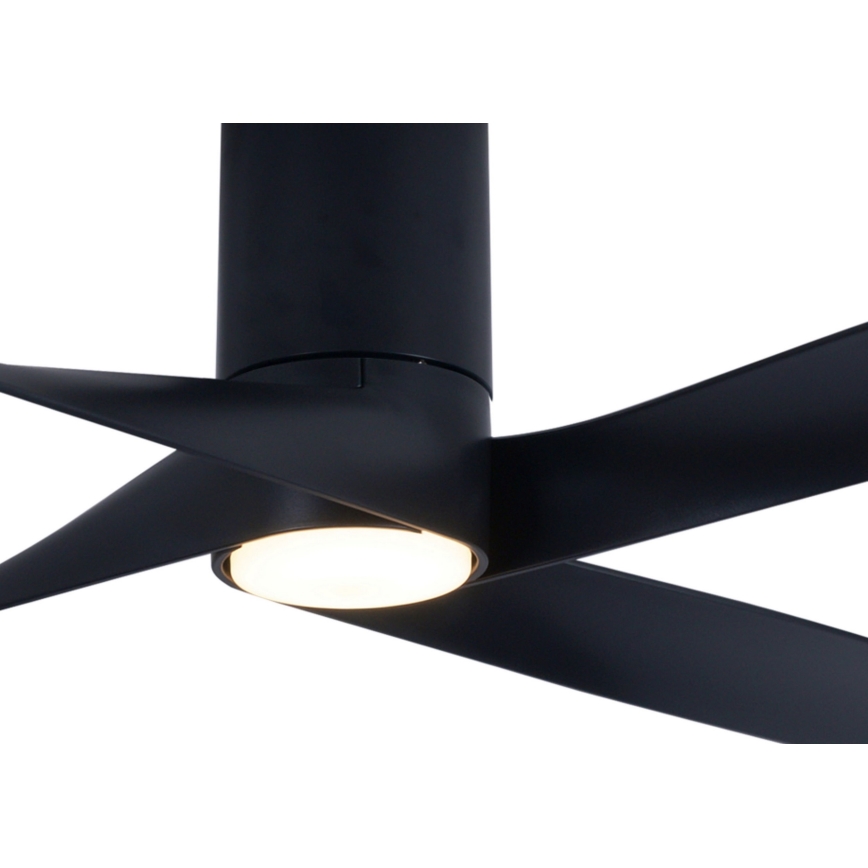 Lucci air 213351 - LED prigušiva plafonski ventilator RIVIERA 1xGX53/12W/230V crni prečnik 132 cm + daljinski upravljač