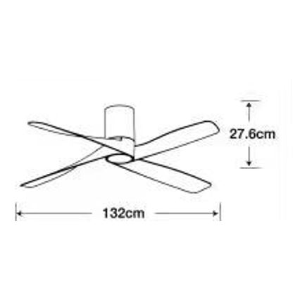 Lucci air 213351 - LED prigušiva plafonski ventilator RIVIERA 1xGX53/12W/230V crni prečnik 132 cm + daljinski upravljač