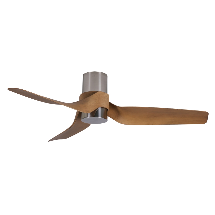 Lucci air 213355-LED prigušiva plafonski ventilator NAUTICA 1xGX53/12W/230V braon/sjajni hrom prečnik 132 cm + daljinski upravljač
