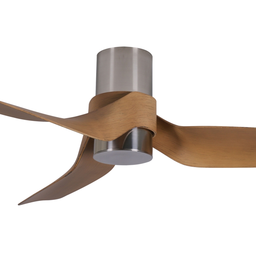 Lucci air 213355-LED prigušiva plafonski ventilator NAUTICA 1xGX53/12W/230V braon/sjajni hrom prečnik 132 cm + daljinski upravljač