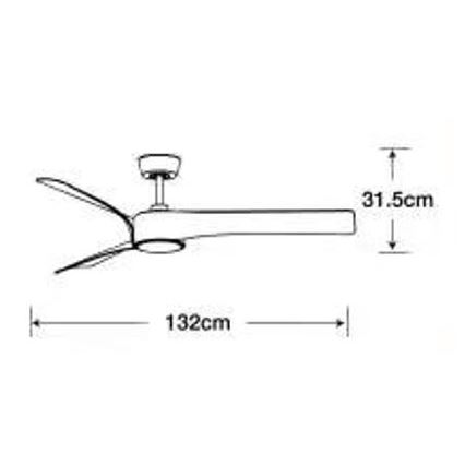 Lucci air 213358 - LED prigušiva plafonski ventilator LINE 1xGX53/12W/230V crna prečnik 132 cm + daljinski upravljač