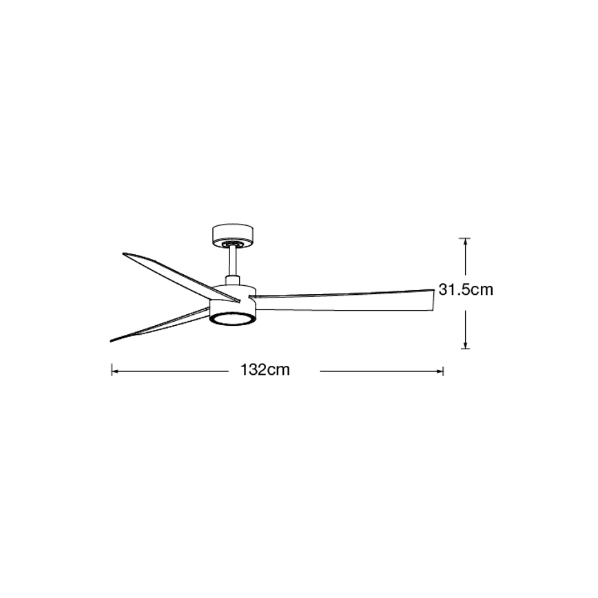 Lucci air 21610349- LED prigušiva plafonski ventilator CLIMATE 1xGX53/12W/230V bela prečnik 132 cm + daljinski upravljač