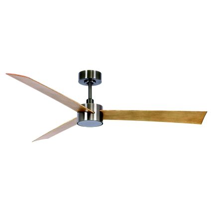 Lucci air 21610449 - LED prigušiva plafonski ventilator CLIMATE 1xGX53/12W/230V braon/sjajni hrom prečnik 132 cm + daljinski upravljač