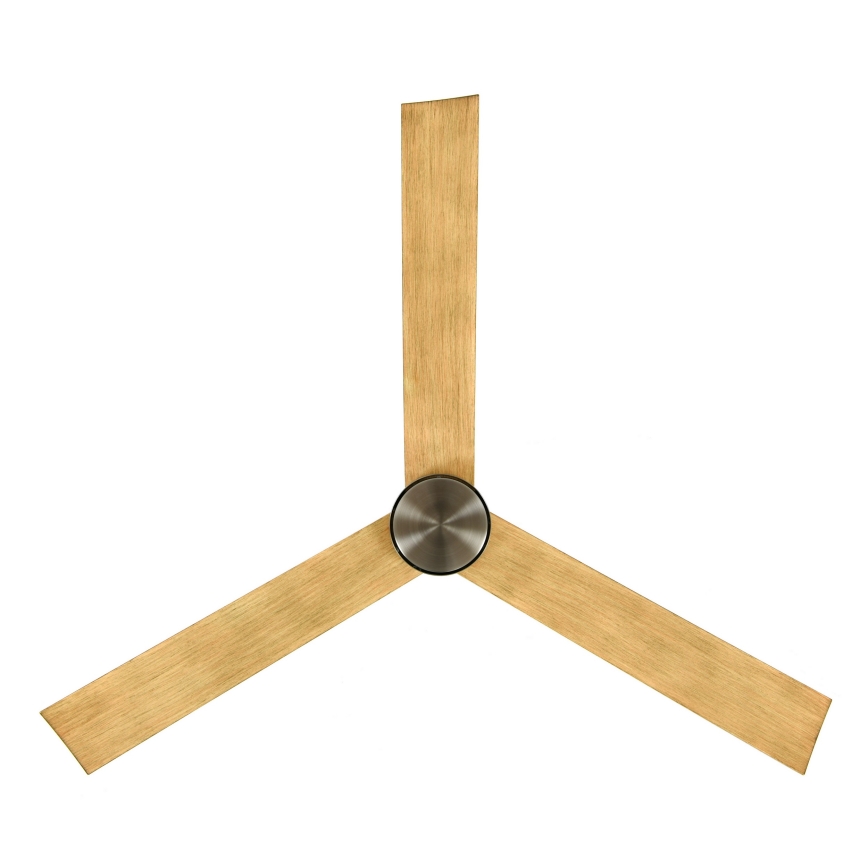 Lucci air 21610449 - LED prigušiva plafonski ventilator CLIMATE 1xGX53/12W/230V braon/sjajni hrom prečnik 132 cm + daljinski upravljač