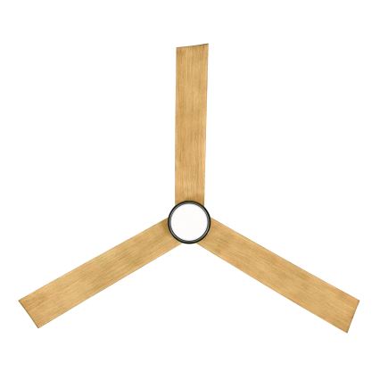 Lucci air 21610449 - LED prigušiva plafonski ventilator CLIMATE 1xGX53/12W/230V braon/sjajni hrom prečnik 132 cm + daljinski upravljač
