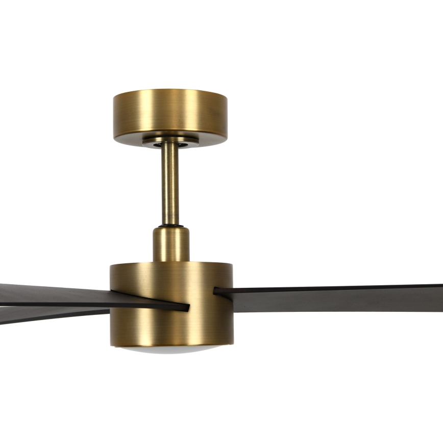 Lucci Air 21610549- LED prigušiva stropni ventilator CLIMATE 1xGX53/12W/230V wenge/zlatna pr. 132 cm + daljinski upravljač