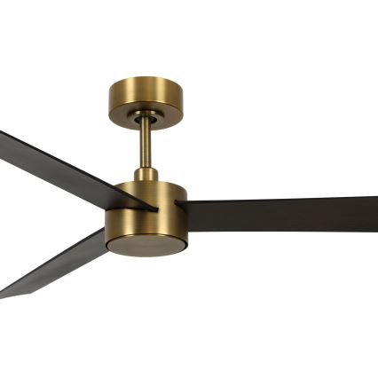 Lucci Air 21610549- LED prigušiva stropni ventilator CLIMATE 1xGX53/12W/230V wenge/zlatna pr. 132 cm + daljinski upravljač