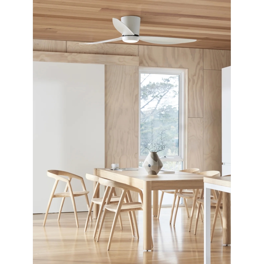 Lucci air 21610649 - LED prigušiva plafonski ventilator ARRAY 1xGX53/12W/230V, bela, prečnik 137 cm + daljinski upravljač