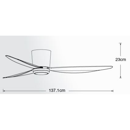 Lucci air 21610749 - LED prigušiva plafonski ventilator ARRAY 1xGX53/12W/230V crna preč. 137 cm + daljinski upravljač