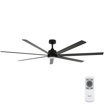 Lucci air 21610949 - Plafonski ventilator ATLANTA 1xGX53/12W/230V, crne boje, prečnik 183 cm + daljinski upravljač
