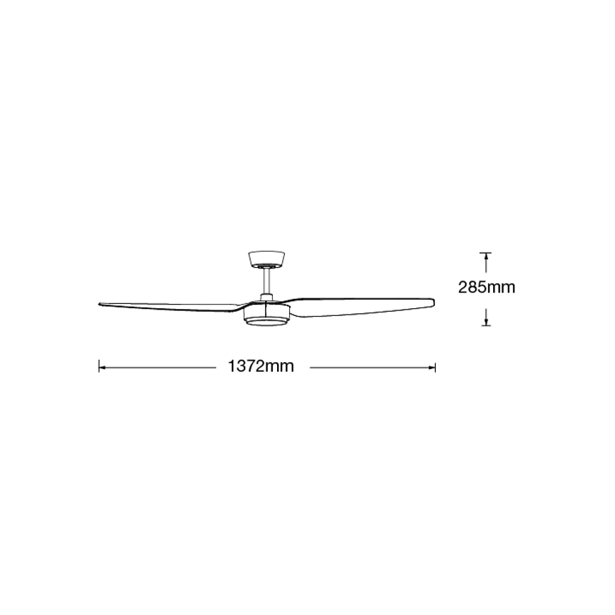 Lucci air 21615349 - Plafonski ventilator CONDOR, beo, prečnik 137 cm + daljinski upravljač