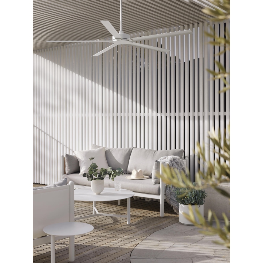 Lucci air 21616049 - Plafonski ventilator MONZA IP55, bela, prečnika 152 cm, sa daljinskim upravljačem