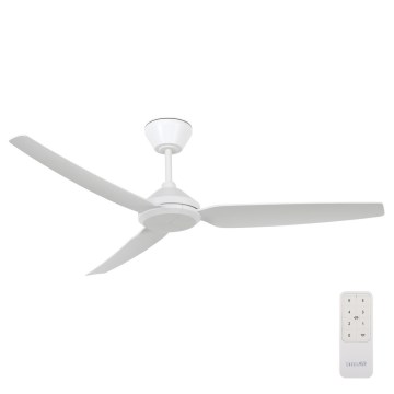 Lucci air 21616249 - Plafonski ventilator POLIS IP55, beli, prečnik 132 cm + daljinski upravljač