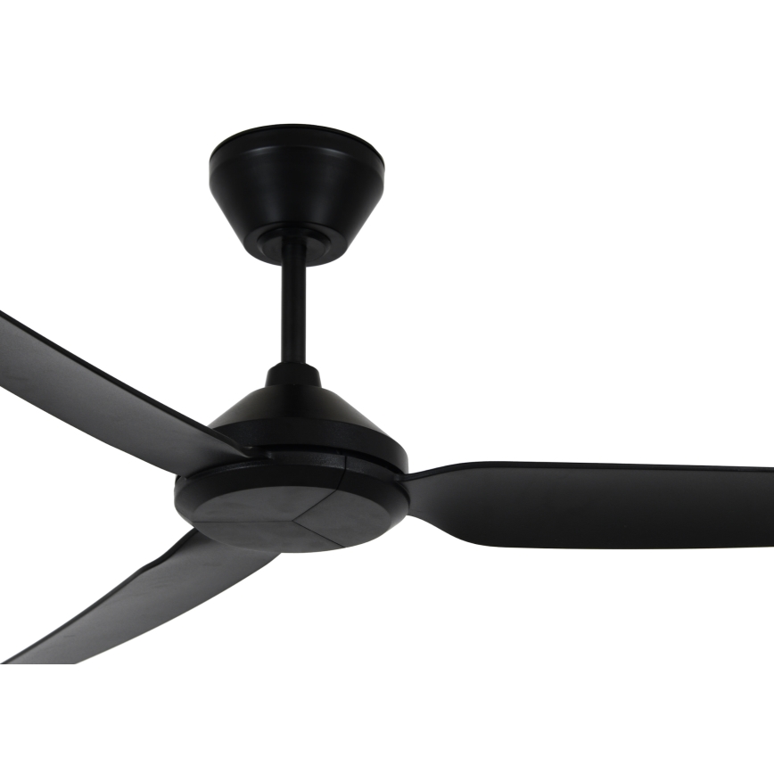 Lucci air 21616349 - Plafonski ventilator POLIS IP55, crne boje, prečnika 132 cm + daljinsko upravljanje