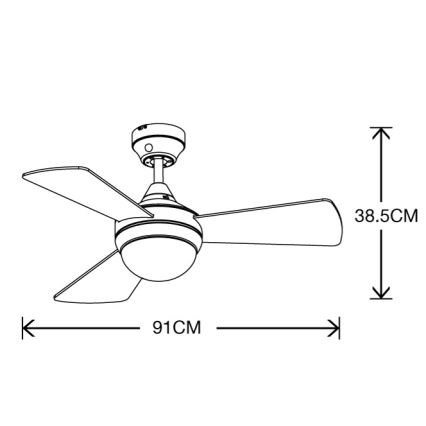 Lucci Air 512311 - Plafonski ventilator AIRLIE HUGGER 2xE27/15W/230V drvo/braon + daljinski upravljač