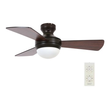 Lucci Air 512311 - Plafonski ventilator AIRLIE HUGGER 2xE27/15W/230V drvo/braon prečnik 91 cm + daljinski upravljač