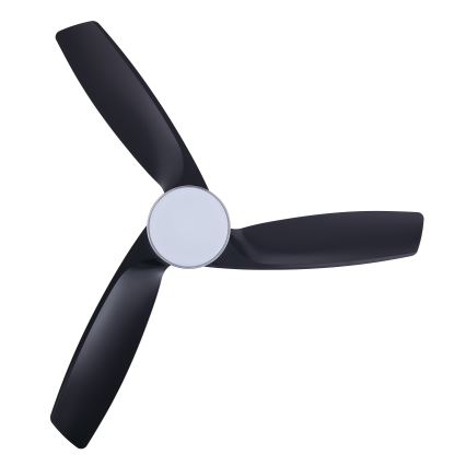 Lucci air 513072 - prigušiva LED plafonski ventilator BRONX LED/18W/230V 3000/4000/6000K crna/sjajni hrom Ø 132 cm + daljinski upravljač