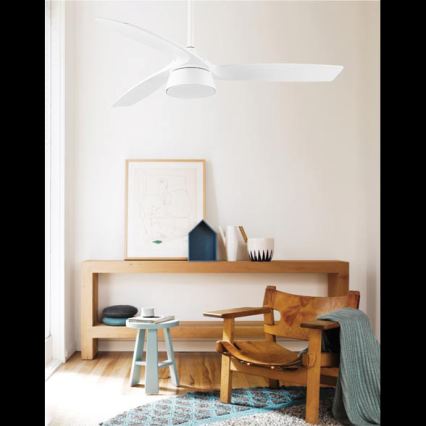 Lucci Air 513073 - LED prigušiva stropni ventilator BRONX LED/18W/230V 3000/4000/6000K prečnik 132 cm bela + daljinski upravljač