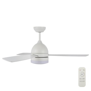 Lucci air 513075 - LED plafonski ventilator VECTOR LED/25W/230V 3000/4200/6500K bela prečnik 122 cm + daljinski upravljač