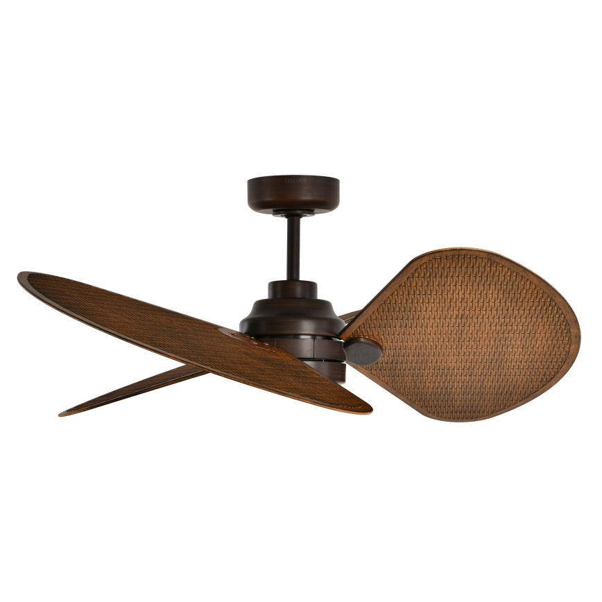 Lucci Air 51325649 - LED prigušiva stropni ventilator SABLE 1xGX53/12W/230V 3000/4000/5000K preč. 91,5 cm braon + daljinski upravljač