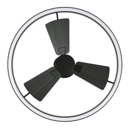 Lucci Air 516124 - LED prigušiva plafonski ventilator CESSNA LED/36W/230V 3000/4000/5000K crna, prečnik 70 cm + daljinski upravljač