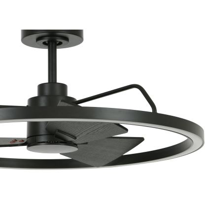 Lucci Air 516124 - LED prigušiva plafonski ventilator CESSNA LED/36W/230V 3000/4000/5000K crna, prečnik 70 cm + daljinski upravljač